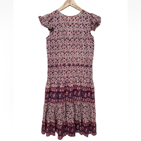 Bell By Alicia Bell Lisa Midi Boho Paisley Dress Sz Small Cotton/Silk - Picture 4 of 9